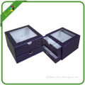 Two Layers Paper Drawer Box with PVC Window
